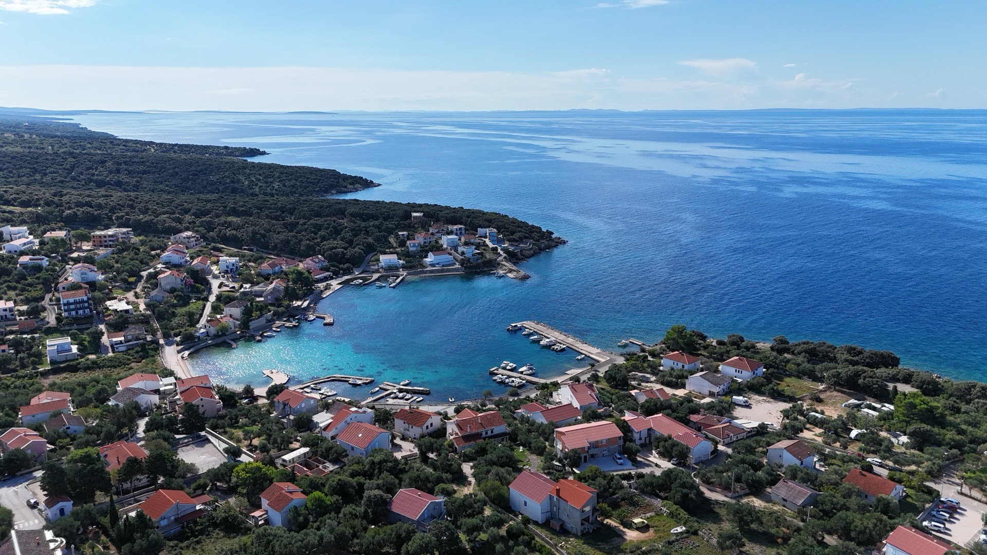 Aerial view of the coast
